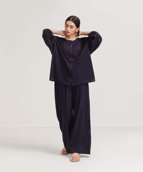 Women's Button Down Loungewear Set